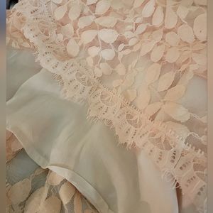 Free People Lace Apricot Size 10 Long-sleeved Dress